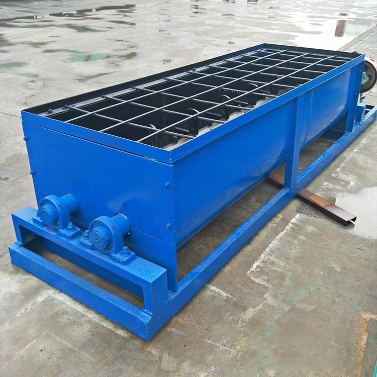 Semi-closed double shaft mixer